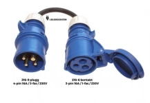 Charging Cable Adapter – 16A/3-Phase CEE (316-9) to 16A/1-Phase CEE (216-6) в объявлении 1 фото Charging Cable Adapter – 16A/3-Phase CEE (316-9) to 16A/1-Phase CEE (216-6) картинка из объявления