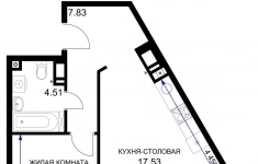Продам 1 комнатную квартиру 43.38 м2 в объявлении 10 фото Продам 1 комнатную квартиру 43.38 м2 картинка из объявления