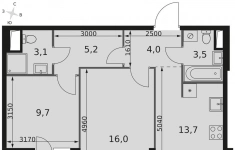Продам 2 комнатную квартиру 56.7 м2 в объявлении 10 фото Продам 2 комнатную квартиру 56.7 м2 картинка из объявления