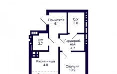 Продам 2 комнатную квартиру 43.1 м2 картинка из объявления
