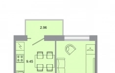 Продам 1 комнатную квартиру 32.3 м2 картинка из объявления