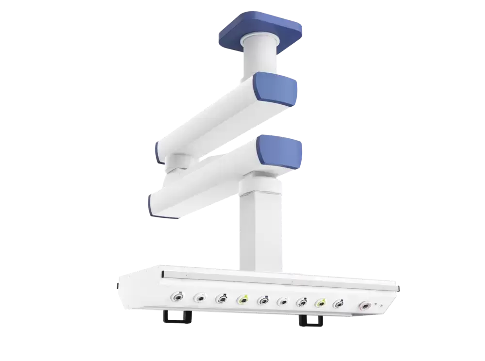 Потолочная двухплечевая медицинская консоль CADUCEUS C2E-A картинка из объявления