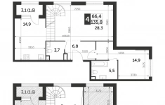 Продам 4 комнатную квартиру 135.8 м2 в объявлении 10 фото Продам 4 комнатную квартиру 135.8 м2 картинка из объявления