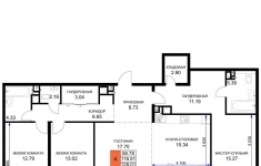 Продам 4 комнатную квартиру 128 м2 картинка из объявления