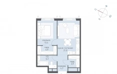 Продам 1 комнатную квартиру 53.9 м2 в объявлении 10 фото Продам 1 комнатную квартиру 53.9 м2 картинка из объявления