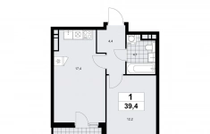 Продам 1 комнатную квартиру 39.4 м2 в объявлении 10 фото Продам 1 комнатную квартиру 39.4 м2 картинка из объявления