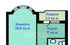 Продам 1 комнатную квартиру 46.5 м2 картинка из объявления