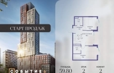 Продам 2 комнатную квартиру 59 м2 в объявлении 10 фото Продам 2 комнатную квартиру 59 м2 картинка из объявления