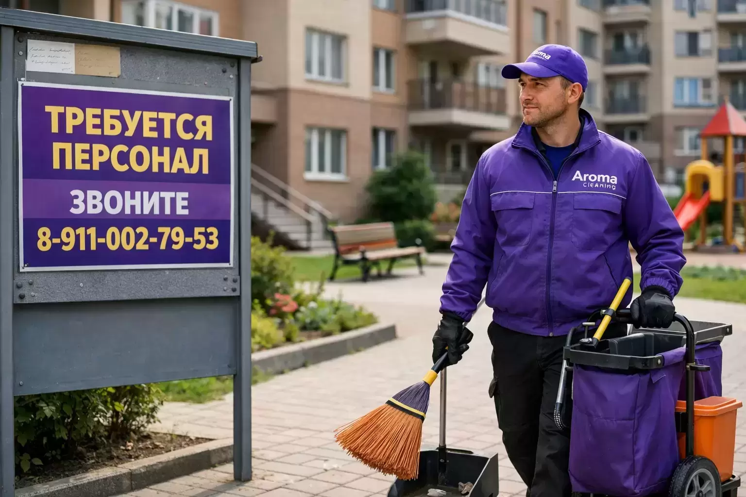 Дворник в объявлении 1 фото Дворник картинка из объявления