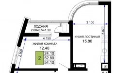Продам 2 комнатную квартиру 54.1 м2 в объявлении 10 фото Продам 2 комнатную квартиру 54.1 м2 картинка из объявления
