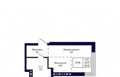 Продам 1 комнатную квартиру 24.8 м2 в объявлении 10 фото Продам 1 комнатную квартиру 24.8 м2 картинка из объявления