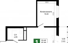 Продам 1 комнатную квартиру 37.5 м2 картинка из объявления