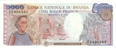 Банкнота 5000 франков, Руанда картинка из объявления