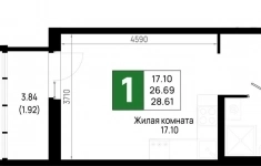 Продам 1 комнатную квартиру 28 м2 в объявлении 10 фото Продам 1 комнатную квартиру 28 м2 картинка из объявления