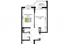 Продам 2 комнатную квартиру 62 м2 картинка из объявления