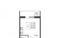 Продам 1 комнатную квартиру 26 м2 картинка из объявления