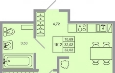 Продам 1 комнатную квартиру 32 м2 в объявлении 9 фото Продам 1 комнатную квартиру 32 м2 картинка из объявления