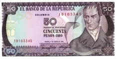 Банкнота 50 песо. Колумбия картинка из объявления