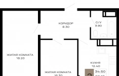 Продам 2 комнатную квартиру 62.25 м2 картинка из объявления