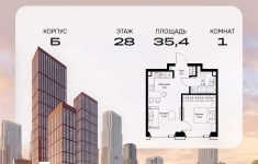 Продам 1 комнатную квартиру 35.35 м2 в объявлении 10 фото Продам 1 комнатную квартиру 35.35 м2 картинка из объявления