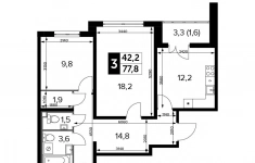 Продам 3 комнатную квартиру 77.8 м2 в объявлении 10 фото Продам 3 комнатную квартиру 77.8 м2 картинка из объявления