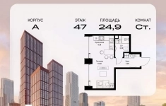 Продам 1 комнатную квартиру 24.9 м2 картинка из объявления