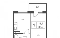 Продам 1 комнатную квартиру 37 м2 картинка из объявления