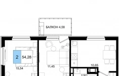 Продам 2 комнатную квартиру 54 м2 в объявлении 10 фото Продам 2 комнатную квартиру 54 м2 картинка из объявления