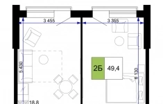 Продам 2 комнатную квартиру 49 м2 картинка из объявления
