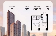 Продам 1 комнатную квартиру 32.47 м2 картинка из объявления