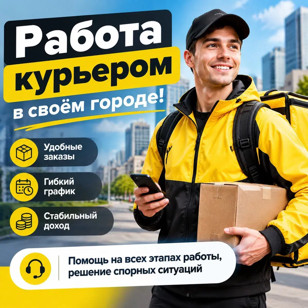 Курьер Яндекс Еда в объявлении 1 фото Курьер Яндекс Еда картинка из объявления