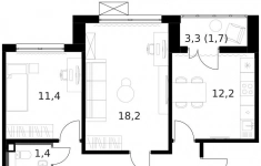 Продам 3 комнатную квартиру 76.2 м2 картинка из объявления