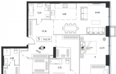 Продам 5 комнатную квартиру 162.1 м2 в объявлении 10 фото Продам 5 комнатную квартиру 162.1 м2 картинка из объявления
