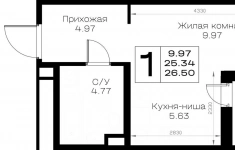 Продам 1 комнатную квартиру 26.5 м2 в объявлении 9 фото Продам 1 комнатную квартиру 26.5 м2 картинка из объявления