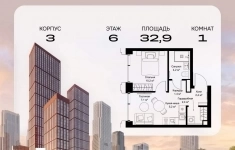Продам 1 комнатную квартиру 32.9 м2 в объявлении 10 фото Продам 1 комнатную квартиру 32.9 м2 картинка из объявления