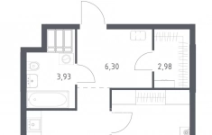 Продам 1 комнатную квартиру 37.7 м2 картинка из объявления