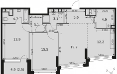 Продам 3 комнатную квартиру 84.7 м2 в объявлении 10 фото Продам 3 комнатную квартиру 84.7 м2 картинка из объявления