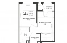 Продам 2 комнатную квартиру 37.6 м2 в объявлении 10 фото Продам 2 комнатную квартиру 37.6 м2 картинка из объявления