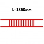 Барьер съемный двойной трансформаторного отсека БКТПу (L=1360мм) ЭСИ 500.13.00 картинка из объявления
