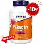 NOW Foods Niacyna 500 mg Witamina B3 – Energia, nerwy i serce (BEYSTON -10%) картинка из объявления